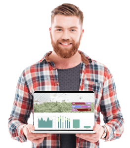 Man with laptop of Greenlight services