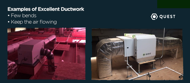 Good examples of HVAC ductwork for cannabis cultivation