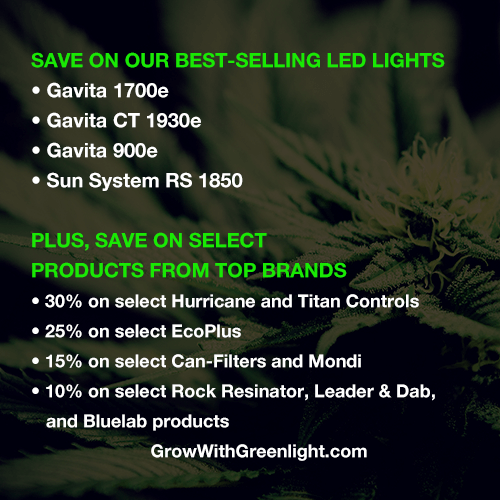 Spring Sale Savings for commercial cannabis cultivation