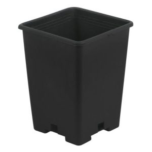 Gro Pro Black Plastic Square Pot 5 x 5 x 7 in (4480/Plt)