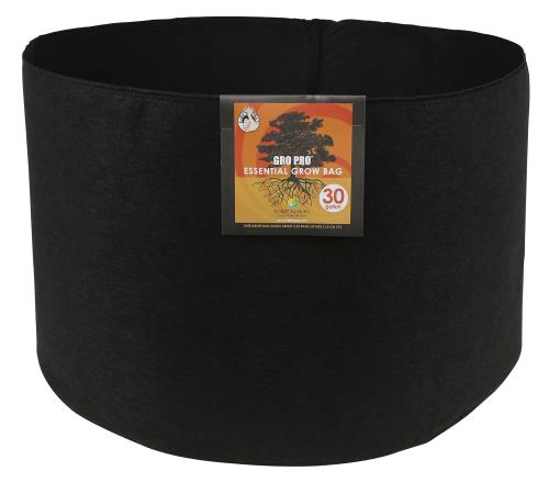 Gro Pro Essential Round Fabric Pot - Black 30 Gallon (30/Cs)