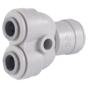 John Guest 2-Way Splitter - 1/4 in. QC (10/pk)